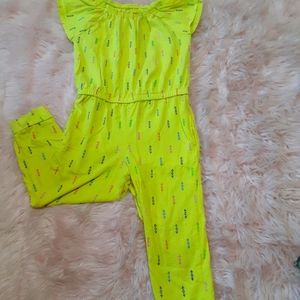 Yellow toddler girls romper